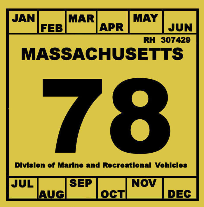 (image for) Massachusetts 1978 Motorcycle INSPECTION Sticker